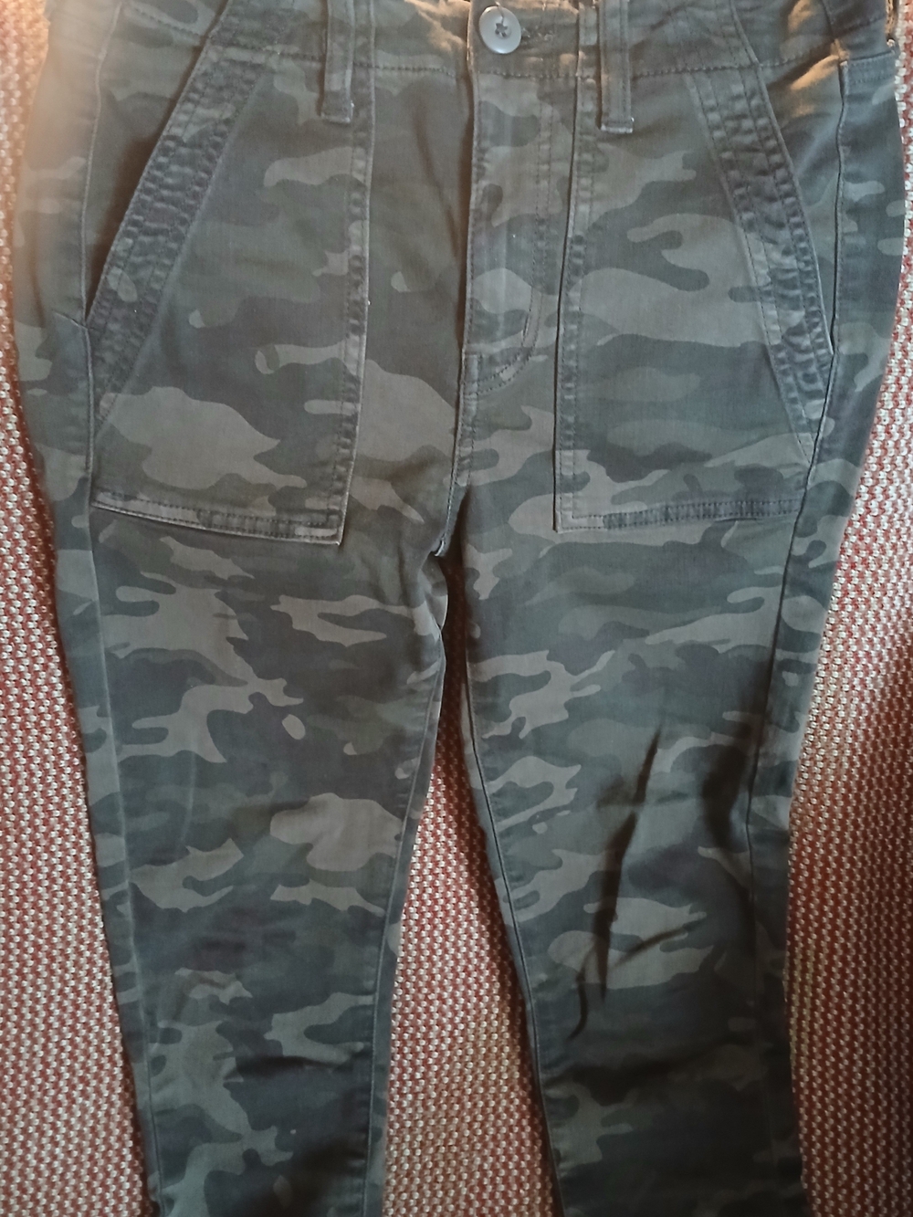 American Eagle Outfitters Women's Camo Cargo Pants - Olive Green
